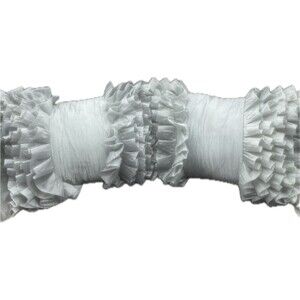 Bluish Green Polyester Ruffled Rectangular Throw Pillows By Thro 22” X 16”- 2